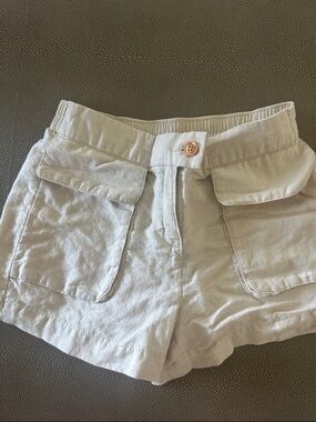 Janie and Jack Light Beige Cargo-Style Kids Shorts